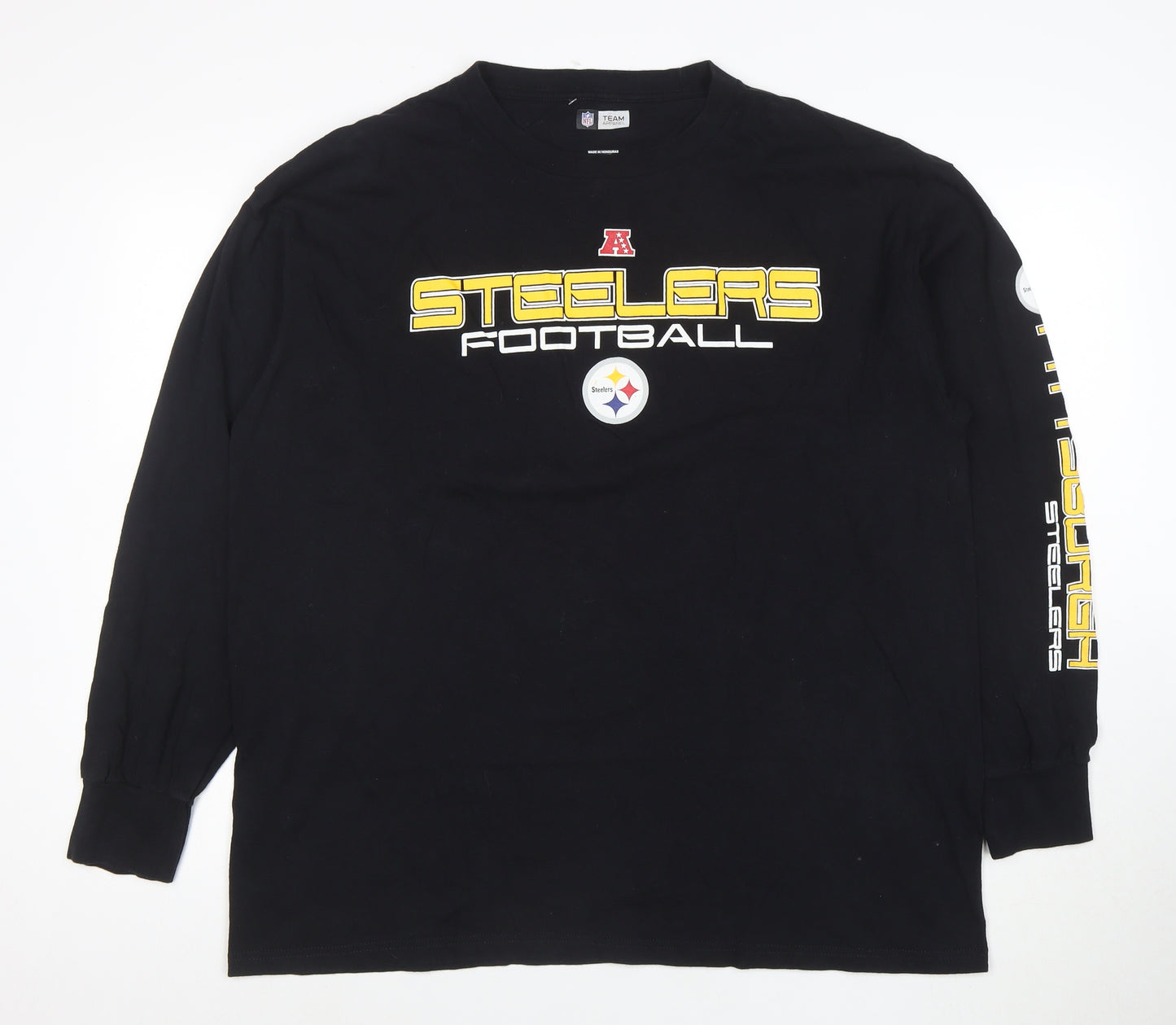 NFL Team Apparel Men's Black XL Steelers Long Sleeve Football T-Shirt