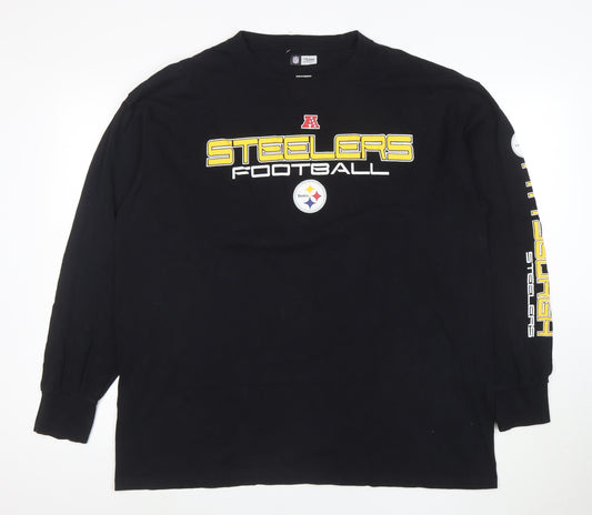 NFL Team Apparel Men's Black XL Steelers Long Sleeve Football T-Shirt