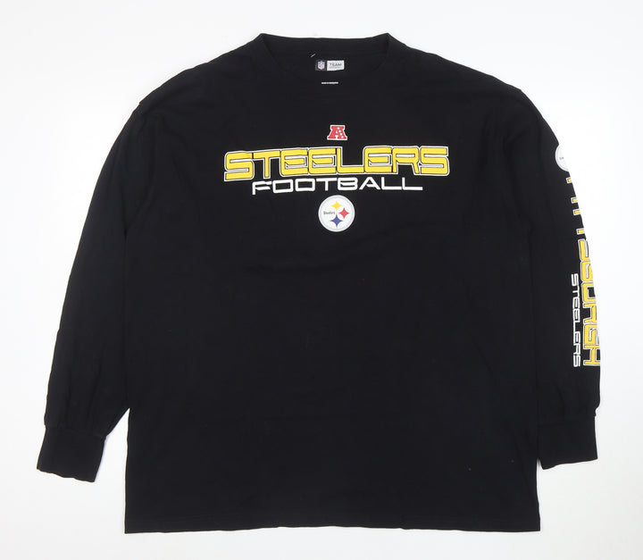 NFL Team Apparel Men's Black XL Steelers Long Sleeve Football T-Shirt