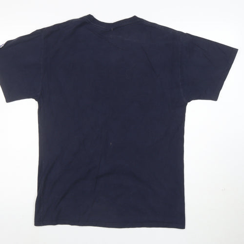 Champion Men Navy Virginia Cavaliers Basketball Cotton T-Shirt Size M
