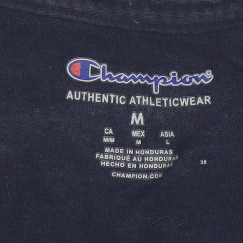 Champion Men Navy Virginia Cavaliers Basketball Cotton T-Shirt Size M