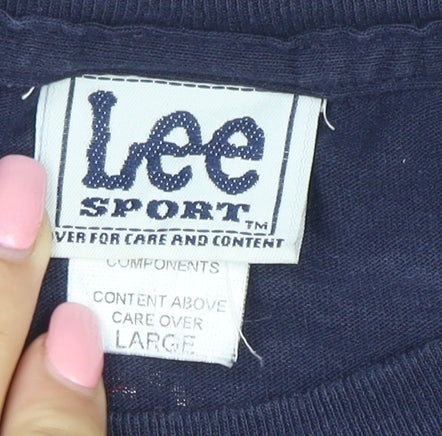 Lee Sport Men's Navy Tennessee Titans Long Sleeve T-Shirt Size L