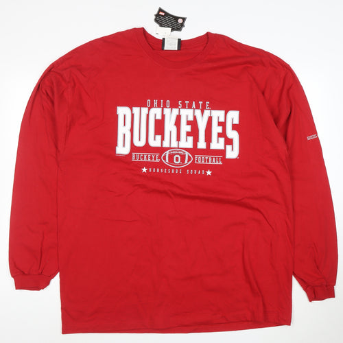 College Issue Men’s Red XL Long Sleeve Ohio State Buckeyes T-Shirt