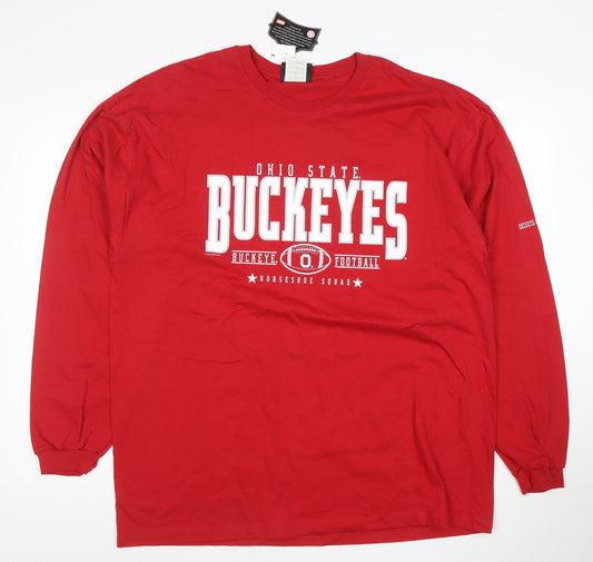 College Issue Men’s Red XL Long Sleeve Ohio State Buckeyes T-Shirt