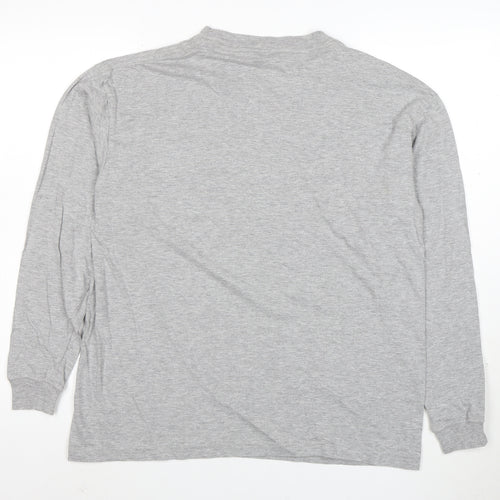 Talha USA Men’s Grey Long Sleeve Crew Neck SEA ISLE T-Shirt XL