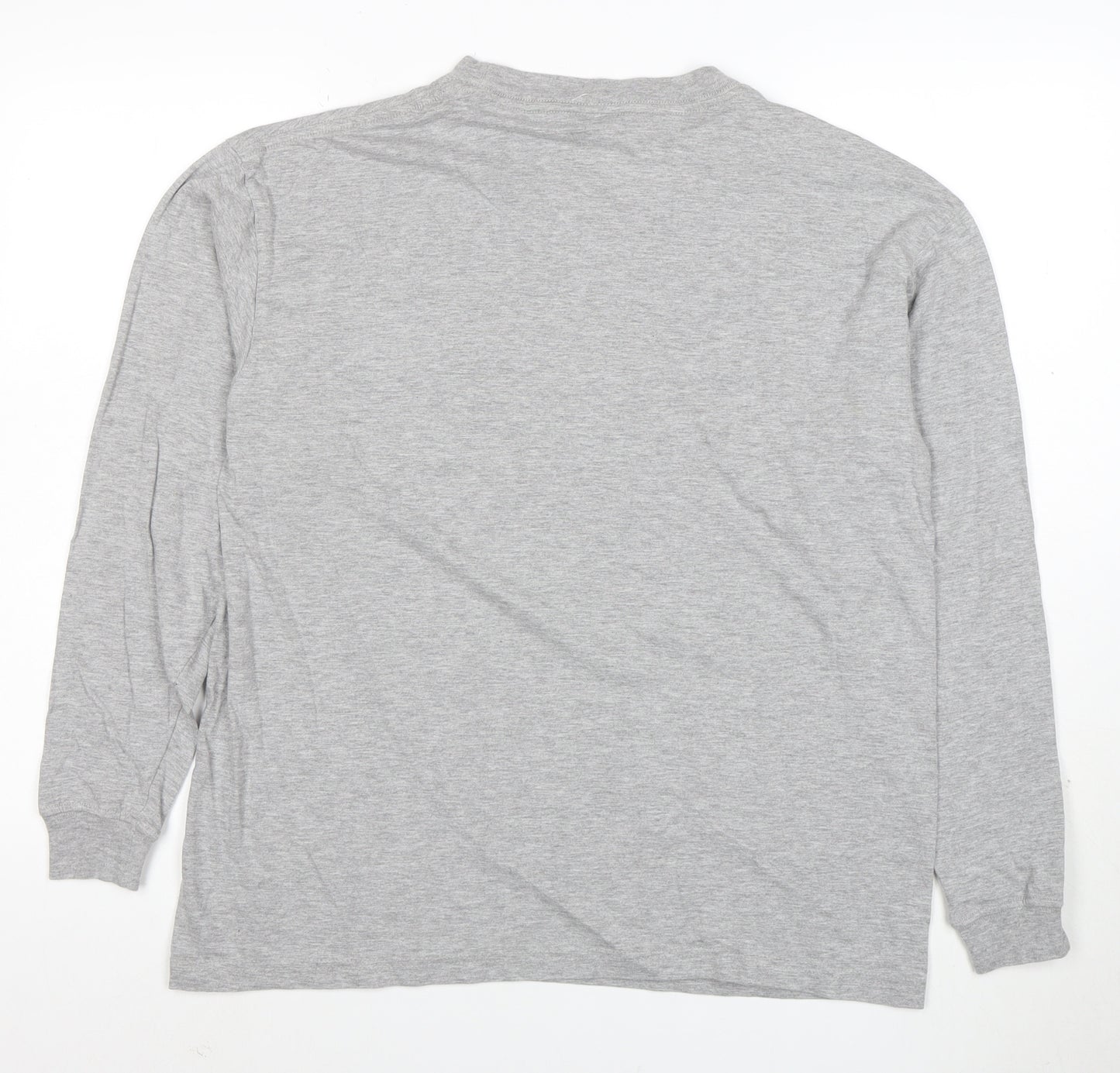 Talha USA Men’s Grey Long Sleeve Crew Neck SEA ISLE T-Shirt XL