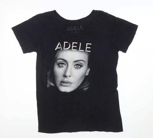 Adele Womens Black Live 2016 Tour Short Sleeve Cotton T-Shirt Size S