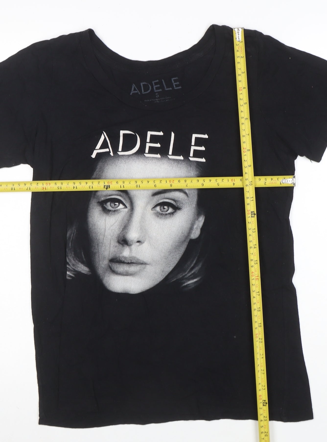Adele Womens Black Live 2016 Tour Short Sleeve Cotton T-Shirt Size S