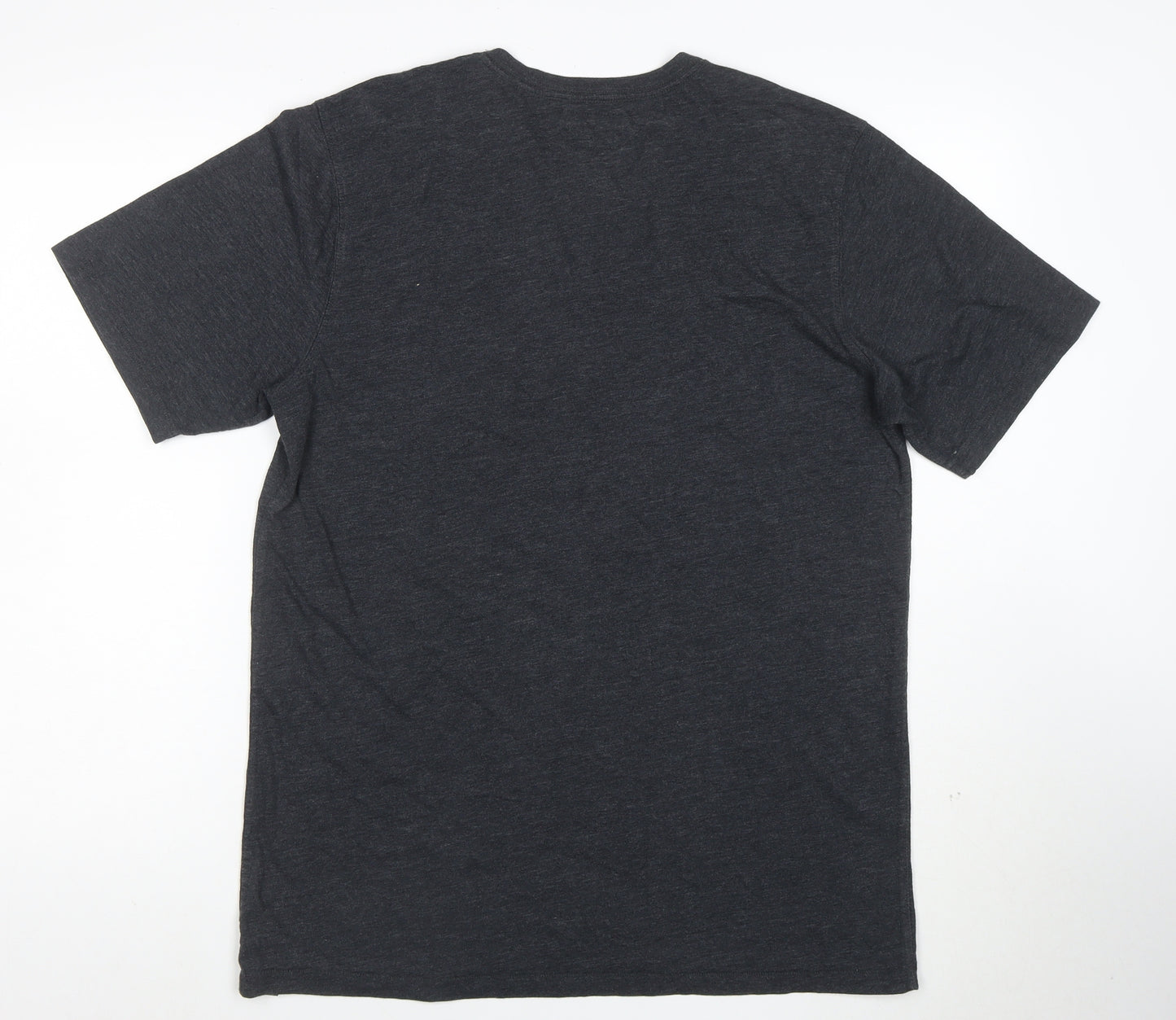 Quiksilver Men’s Grey Henley Short Sleeve T-Shirt Size L