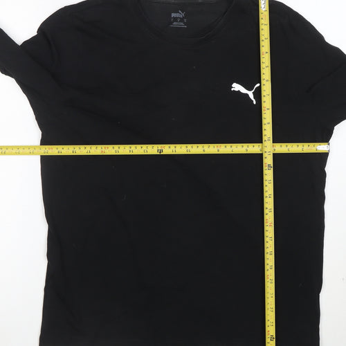 Puma Men's Black Long Sleeve Logo Crew Neck T-Shirt M