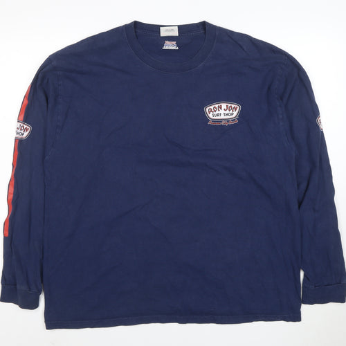 Ron Jon Surf Shop Men's Blue XL Long Sleeve Graphic T-Shirt