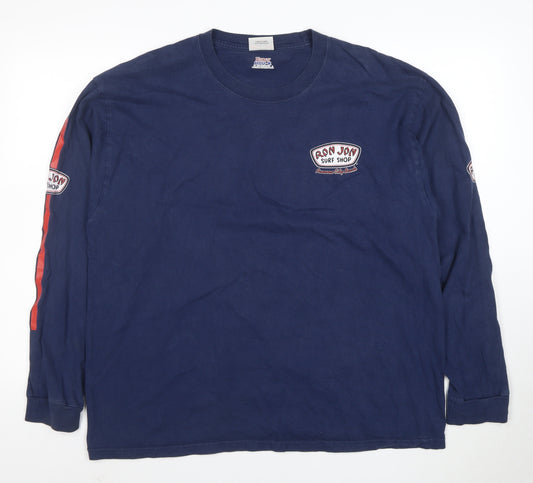 Ron Jon Surf Shop Men's Blue XL Long Sleeve Graphic T-Shirt