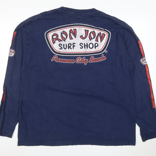 Ron Jon Surf Shop Men's Blue XL Long Sleeve Graphic T-Shirt