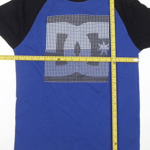 DC Men's Blue Long Sleeve Logo T-Shirt Size M