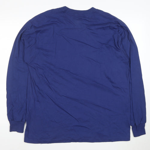 Reebok Men's Blue Long Sleeve NHL Winter Classic T-Shirt Size L