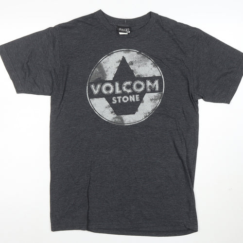 Volcom Men's Grey Graphic Short Sleeve T-Shirt Size M