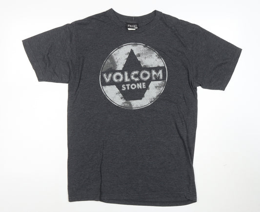Volcom Men's Grey Graphic Short Sleeve T-Shirt Size M