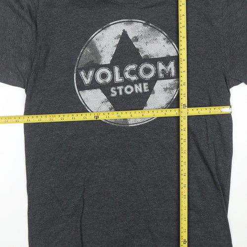 Volcom Men's Grey Graphic Short Sleeve T-Shirt Size M