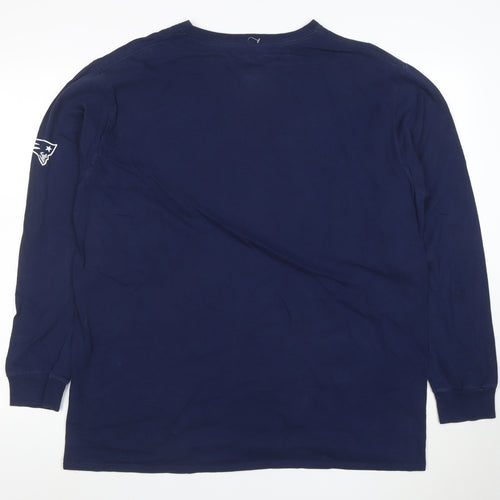 Majestic Men’s Blue Long Sleeve New England Patriots XL T-Shirt