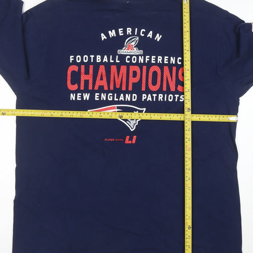 Majestic Men’s Blue Long Sleeve New England Patriots XL T-Shirt