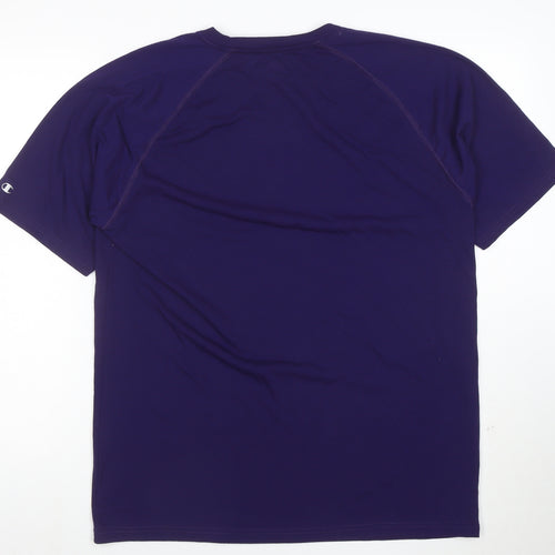 Champion Men's Purple CLU California Lutheran University T-Shirt L Polyester