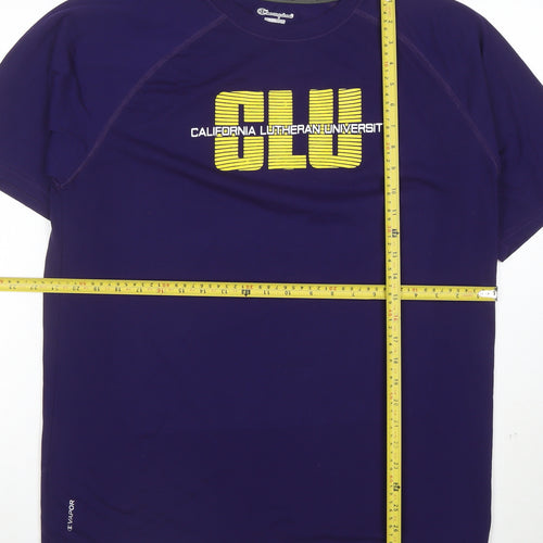 Champion Men's Purple CLU California Lutheran University T-Shirt L Polyester