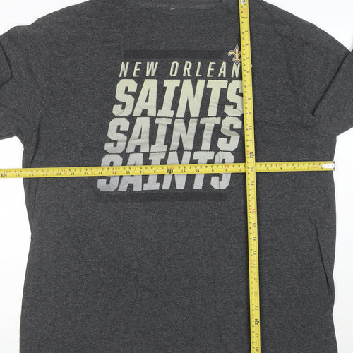 Majestic Men’s Grey New Orleans Saints Long Sleeve T-Shirt XL