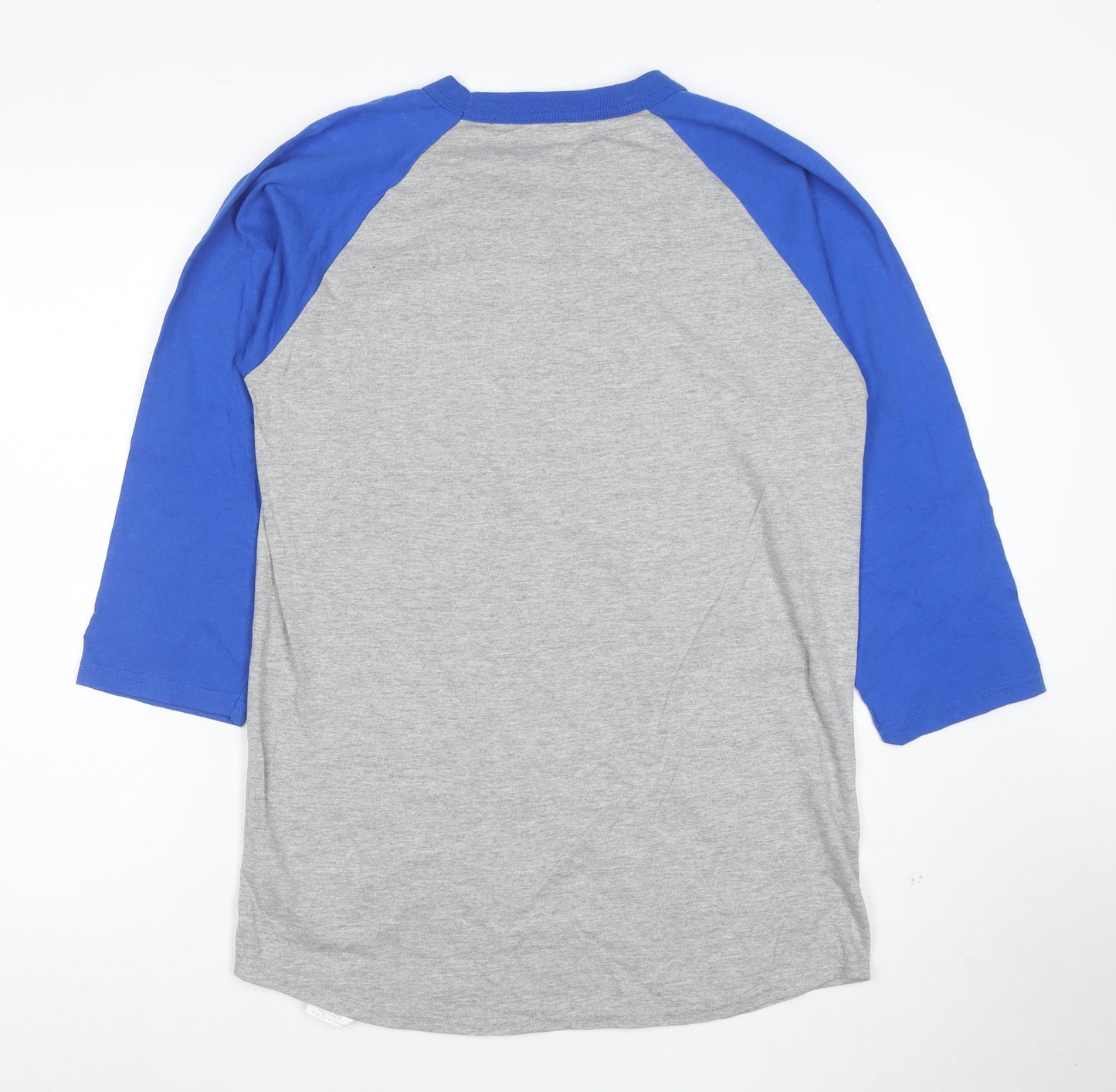 Champion Women's Grey Blue Raglan 3/4 Sleeve T-Shirt Size M