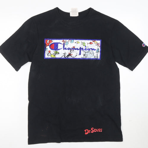 Champion Men’s Black Dr. Seuss Graphic Cotton T-Shirt Size M