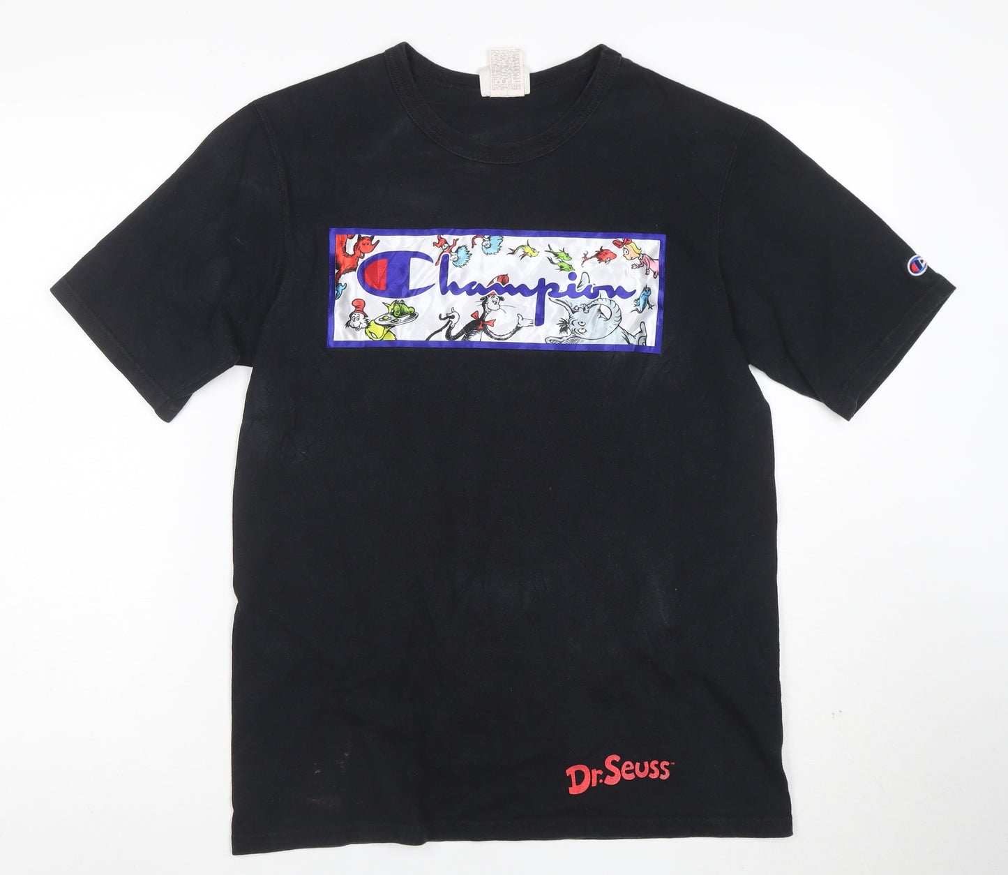 Champion Men’s Black Dr. Seuss Graphic Cotton T-Shirt Size M
