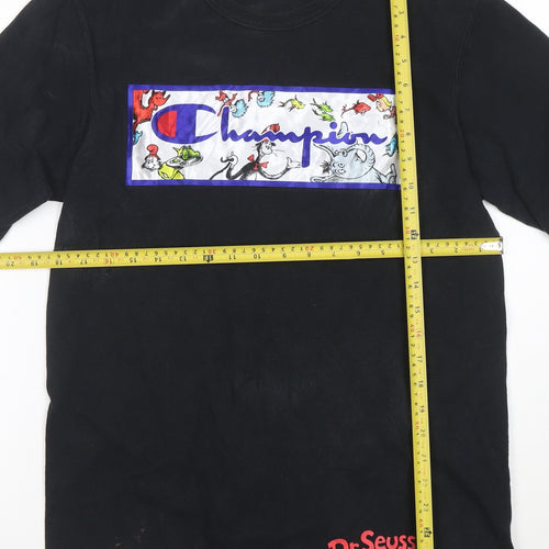 Champion Men’s Black Dr. Seuss Graphic Cotton T-Shirt Size M