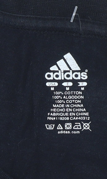 Adidas Men's Black Los Angeles Basketball Long Sleeve T-Shirt M