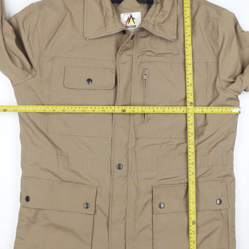 High Gear Men’s Beige Parka Jacket Size 40R Lined Outdoor Winter Coat