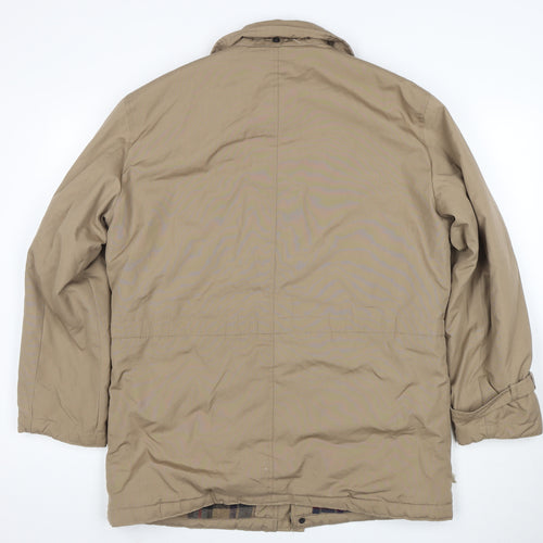 High Gear Men’s Beige Parka Jacket Size 40R Lined Outdoor Winter Coat