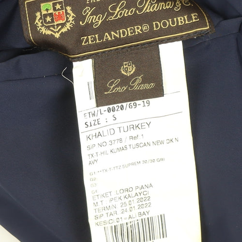 Loro Piana Men's Blue Wool Softshell Jacket Size S