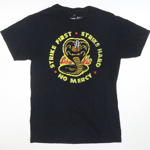 Cobra Kai Men's Black Graphic T-Shirt Small Short Sleeve Cotton