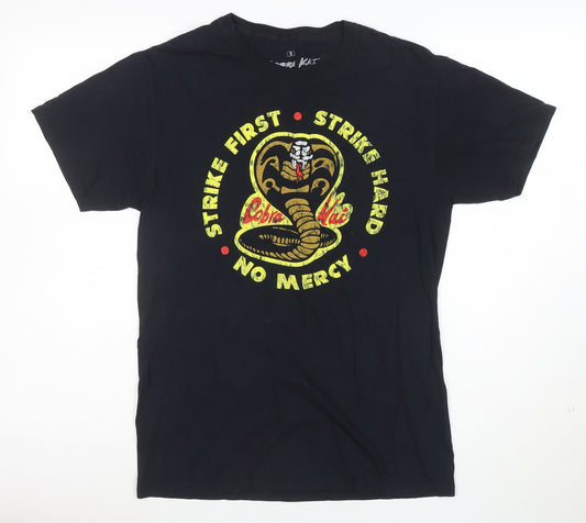 Cobra Kai Men's Black Graphic T-Shirt Small Short Sleeve Cotton