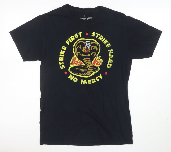 Cobra Kai Men's Black Graphic T-Shirt Small Short Sleeve Cotton