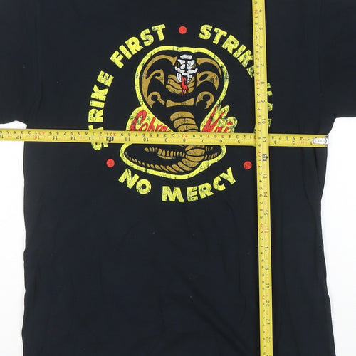 Cobra Kai Men's Black Graphic T-Shirt Small Short Sleeve Cotton