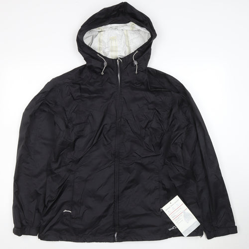 Eddie Bauer Men's Black XL Hooded Waterproof Rain Jacket