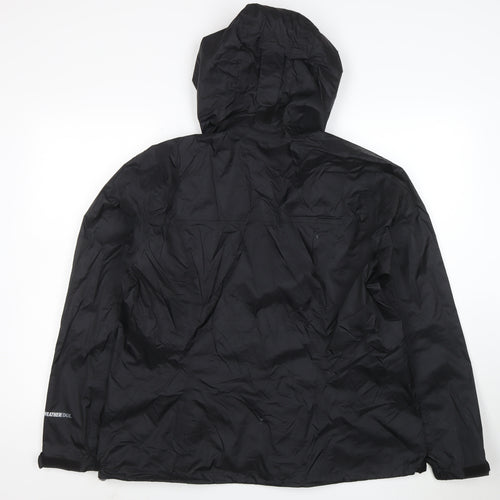 Eddie Bauer Men's Black XL Hooded Waterproof Rain Jacket