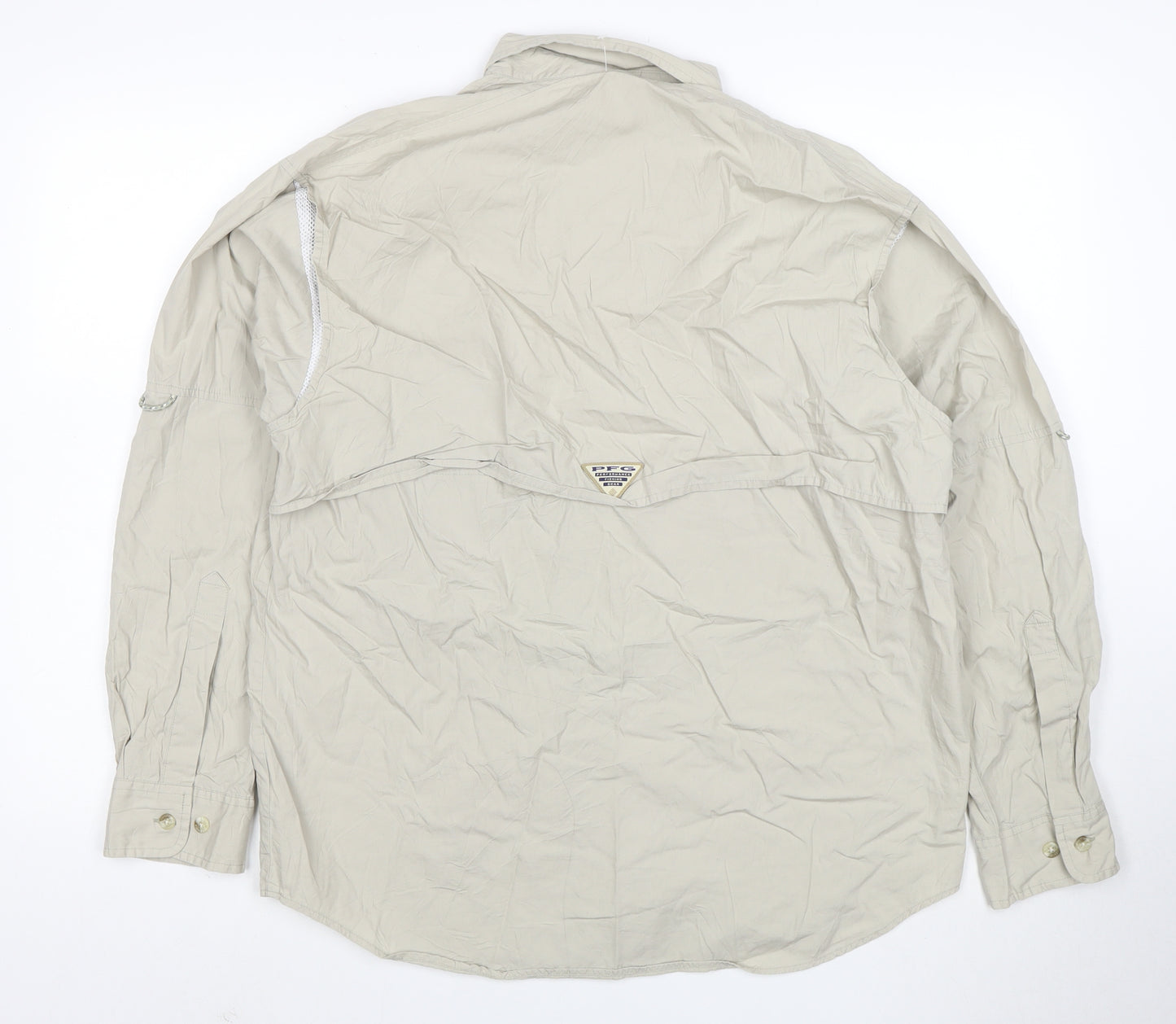 Columbia Mens Beige S Outdoor Fishing Basic Jacket Cotton Lightweight