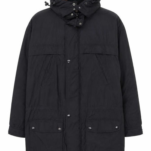J. Riggings Men's Black L Parka Jacket Hooded Insulated Nylon Polyester