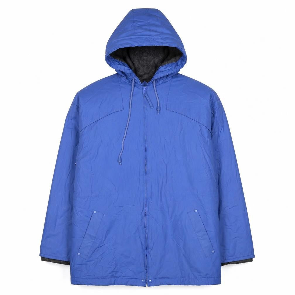 Misty Harbor Women Blue M Waterproof Hooded Rain Jacket Mid-Length