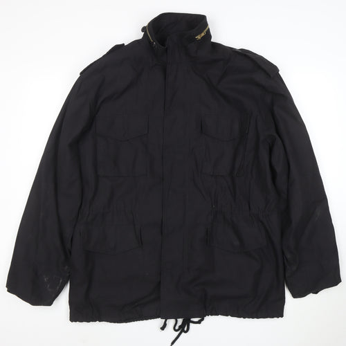 Rothco Men's Black M-65 Military Field Jacket Medium Regular Cotton Blend