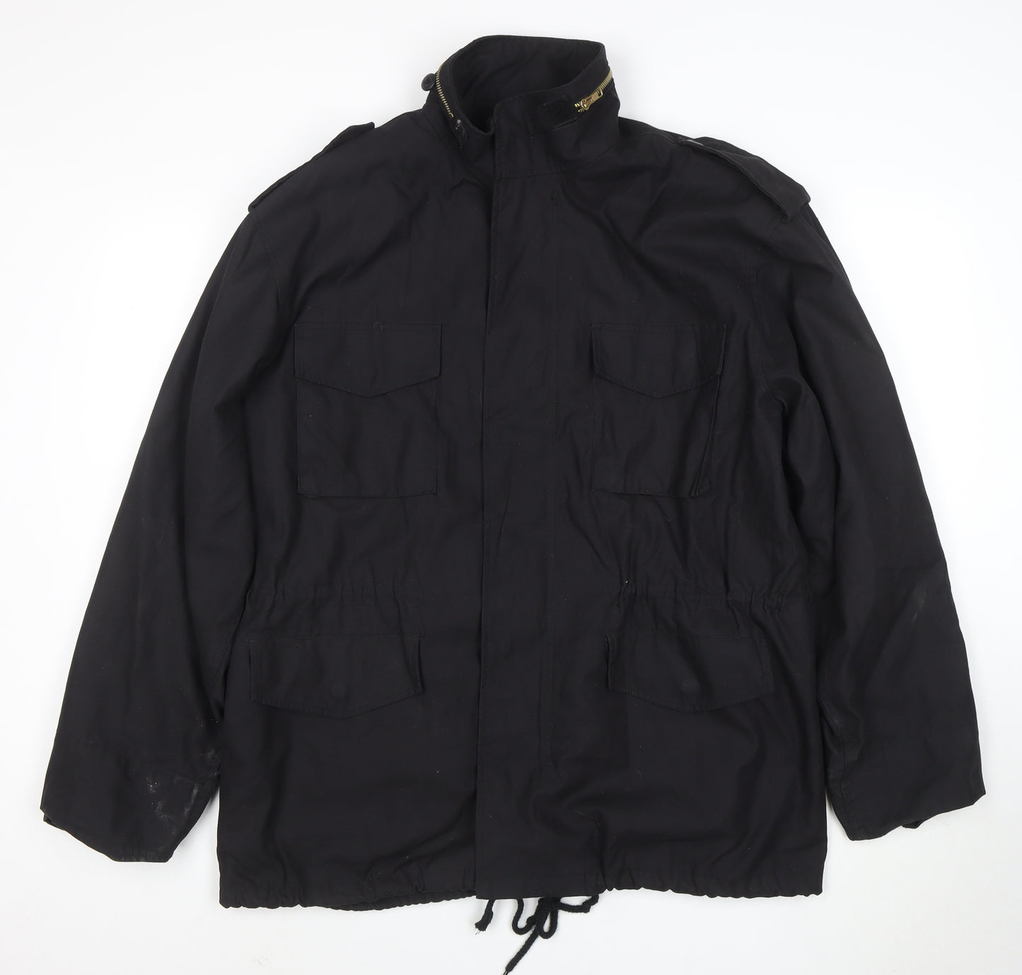 Rothco Men's Black M-65 Military Field Jacket Medium Regular Cotton Blend