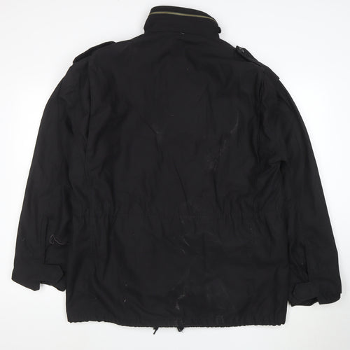 Rothco Men's Black M-65 Military Field Jacket Medium Regular Cotton Blend