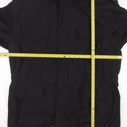 Rothco Men's Black M-65 Military Field Jacket Medium Regular Cotton Blend