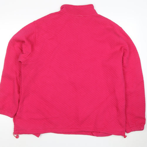 Disney Women’s Pink Walt Disney World 1/4 Zip Sweatshirt XL