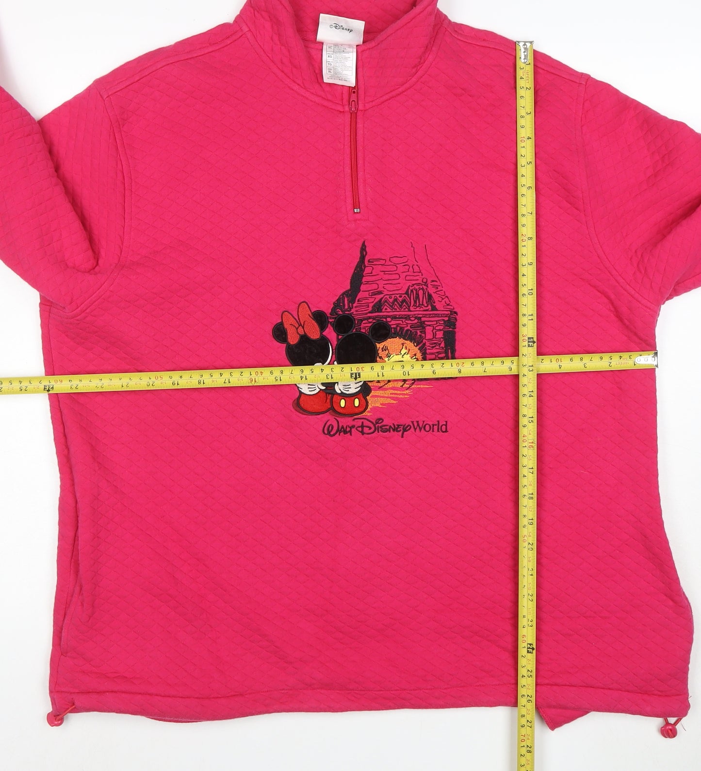 Disney Women’s Pink Walt Disney World 1/4 Zip Sweatshirt XL